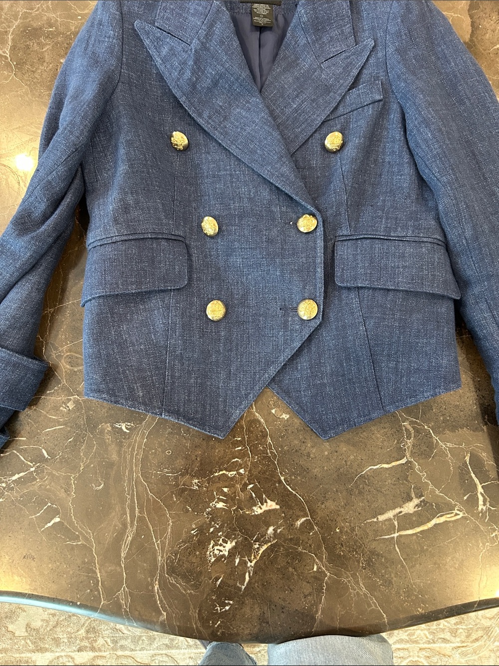 Smythe cropped military navy blazer - Picture 6 of 6